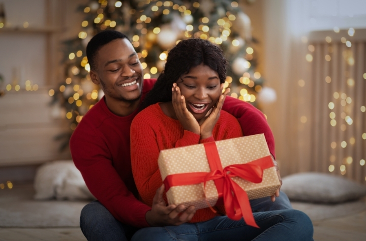 Man giving a gift